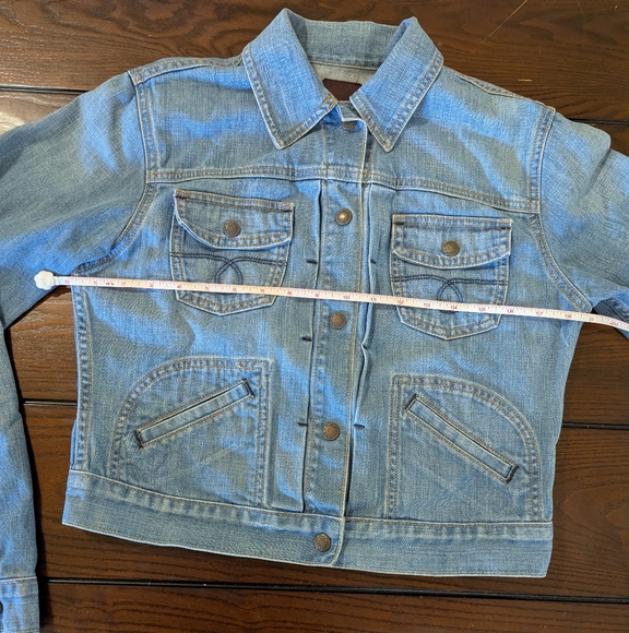 Hand-painted Howls Moving Castle Romantic Scene Lucky Brand Denim Jacket sz M - Picture 9 of 12